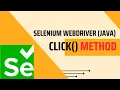Selenium click method in Java FullStackSDET