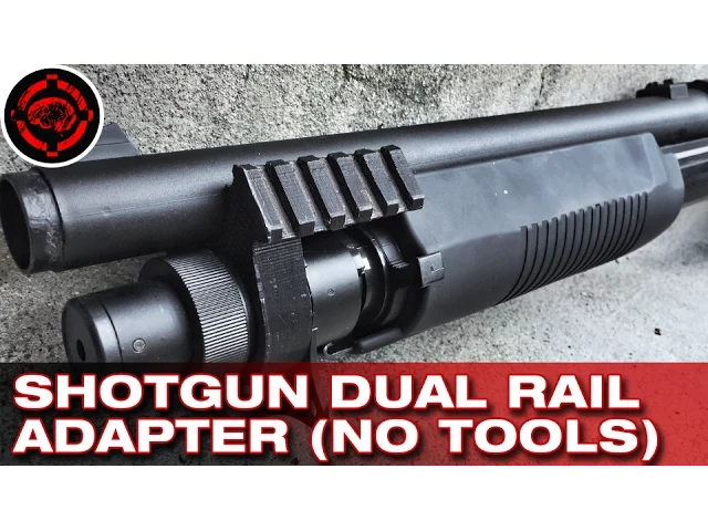 Airsoft Tri Shotgun Dual Rail Barrel Mount video thumbnail