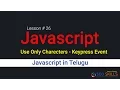 26 Javascript Keypress Event Charects and Numbers