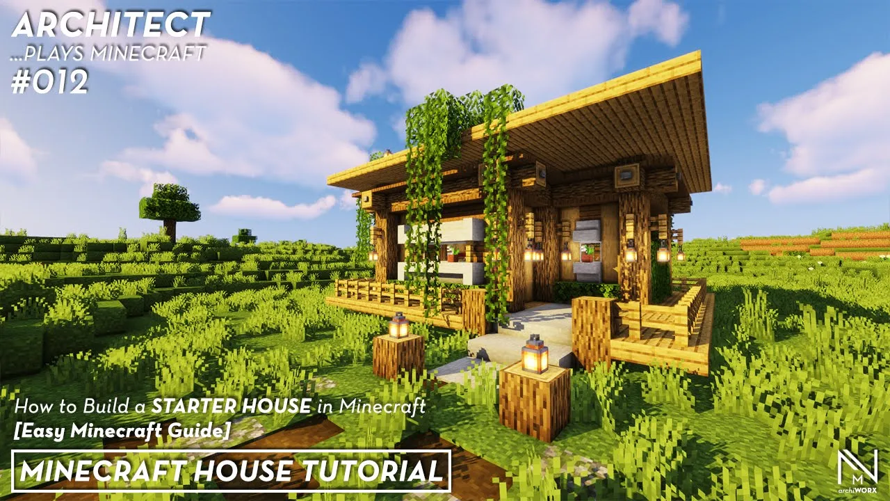 Minecraft: How to Build an Easy Starter Survival House Tutorial