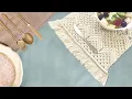 Boho Placemats Handmade Cotton Woven Macrame Placemats Table mats for Dining Table Bohemian Wedding