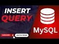 Insert Query MySql Tutorial E3Schools English