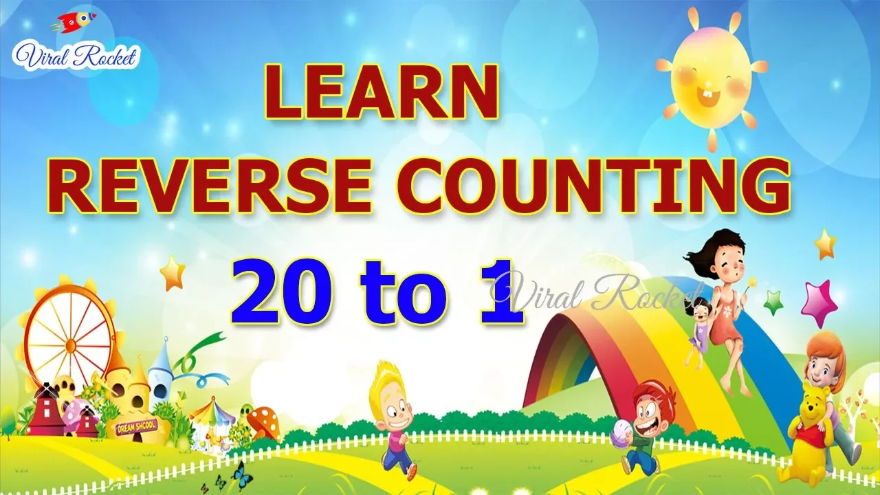 Reverse Counting for Kids 20 - 1 | Backward Counting 20 - 1 | Numbers for Children || VIRAL ROCKET