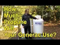 How Much Propane Will Your Generac Use