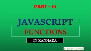 Functions JavaScript Tutorial for Beginners in Kannada