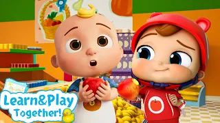 🍎Apples & Bananas We like Fruits! | Kids Learning Songs! |  Sing Along Nursery Rhymes 🎶