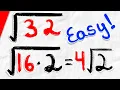 Simplifying Square Roots Quick and Easy Pre-Algebra Exercises