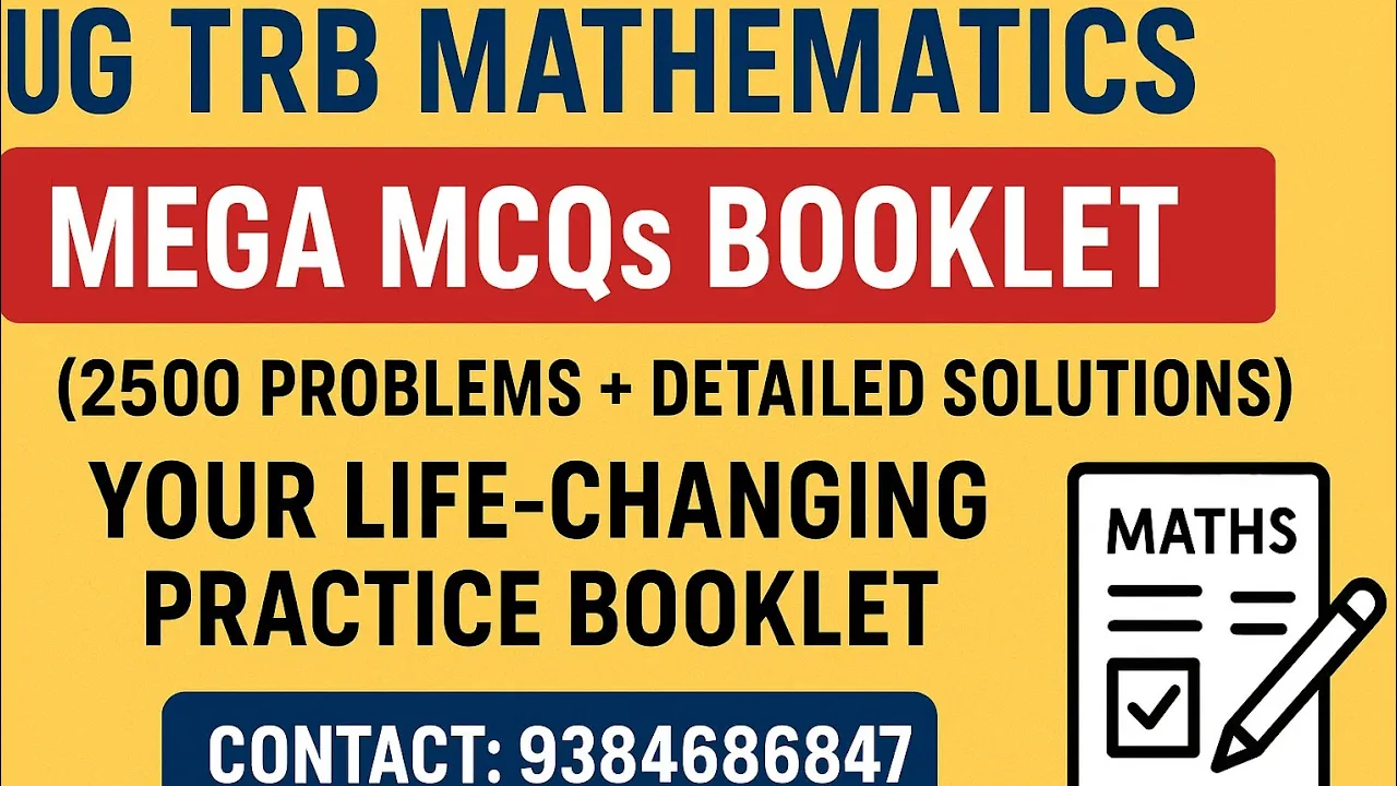 UG TRB MCQs BOOKLET DETAILS CON:9384686847