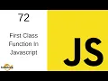 First Class Function in Javascript