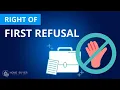 RIGHT OF FIRST REFUSAL EXPLAINED