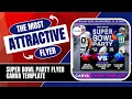 Super Bowl Party Flyer Canva Template