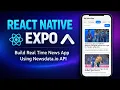 Build Real Time News App Using React Native Expo with NewsData io API Expo Project in Hindi
