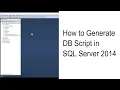 How to Generate DB Script in SQL Server 2014 Database Script