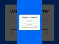 weight Converter using JavaScript