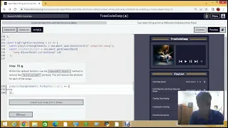 freecodecamp solved Learn Basic String and Array Methods by Building a Music Player step55