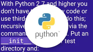 How do I run all Python unit tests in a directory