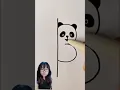 Lagu Cara menggambar panda yang mudah #shortvideo #videoshortfund #drawing #children