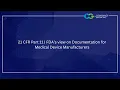 -Tuesday - 21 CFR Part 11 FDA s view on Documentation for Medical Device Manufacturers