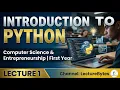 Python Programming for Absolute Beginners Lecture 1 Introduction