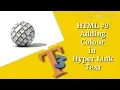 Html Example of adding color in Hyperlink Text