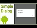 Simple Dialog with 1 Button - Android Studio Tutorial