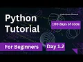 Escape Characters String Concatenation Input Function in Python Python Course Day 1 Part 3