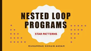Nested Loop Programs Printing Star Patterns