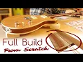 Full Build |  One-of-a-Kind P90 Guitar With Intricate Natural Wood Finishes