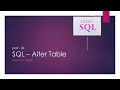 Part 20 - Alter Table