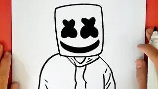 how to draw marshmello