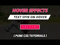 Text Spin On Mouse Hover Using CSS Created by VRP Tutorials
