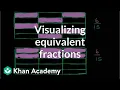 Visualizing equivalent fractions Fractions Pre-Algebra Khan Academy
