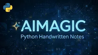Python Handwritten Notes for Beginners Part 1 Complete Python Basics AIMAGIC