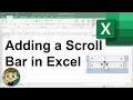 Adding a Scroll Bar in Excel