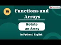Rotate an Array Module Basics of programming In English Python - 18