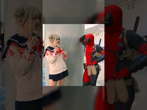 Deadpool tries his rizz on Toga 😭 #deadpool #myheroacademia #cosplay