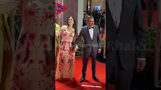 شاهد رومانسية احمد عبدالعزيز وزوجته علي ريد كاربت مهرجان الدير جيست 