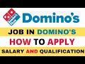 Dominos delivery job How to get a job at Dominos How to get a job in Dominos India Pizza job