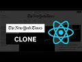 Building React JS project The New York Times clone Typescript Tailwind CSS Firebase