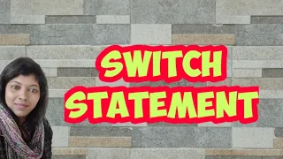 Java Programming 33 - Switch Statement Java by Sudha