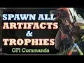 How to Spawn All Artifacts and Trophies using GFI Commands in Ark