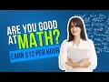 Good at Math Become a Math Tutor and Earn 12 per Hour