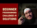 Beginner Java - Challenge 1 SOLUTIONS