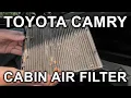 Toyota Camry 2018-2026 Cabin Air Filter Replacement