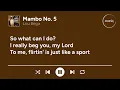 Lou Bega - Mambo No. 5 (Lyrics)