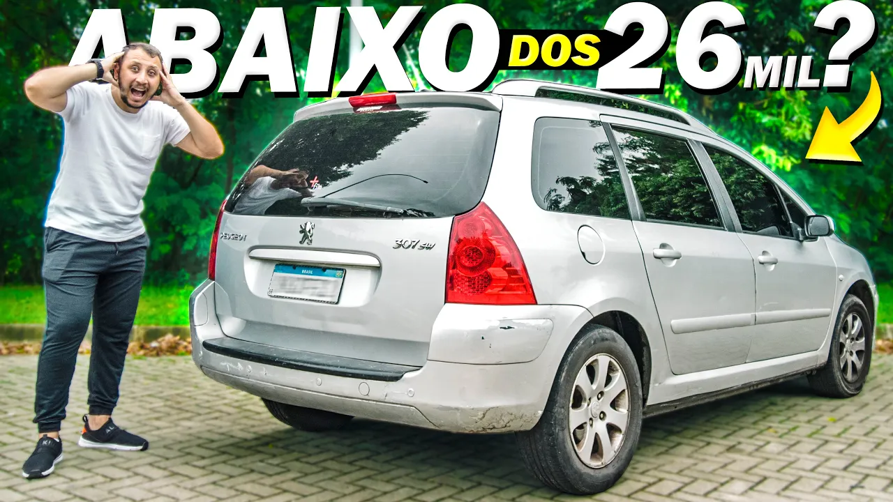 A PERUA de LUXO MAL FALADA com 7 LUGARES ABAIXO dos 26 MIL????? PEUGEOT 307 SW