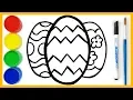 How to draw Easter Eggs Coloring Pages Safe s for kids 1 to 3 years old - s para ninos