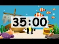 35 Minute Countdown Timer Alarm Clock With Music Timer for Kids Animal Fish