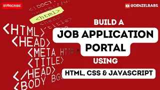Job Application Form Tutorial HTML CSS JavaScript Project for Beginners
