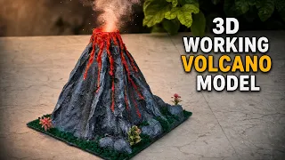 DIY Working Volcano Model! Easy Science Project for School